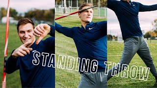 How to throw the javelin  5  The standing throw [upl. by Lekim]