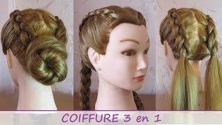 TUTO Tresses collées ☼ Coiffure 3 en 1 ☼ facile à faire Tumblr Hairstyles [upl. by Auka]