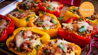 Yummy Stuffed Bell Peppers  Quick amp Tasty Homemade Recipe [upl. by Ahcorb550]