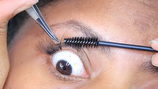 DIY INDIVIDUAL LASHES  PART 1 most requested Sharatia Banks [upl. by Daenis86]