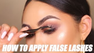 How To Apply False Lashes for Beginners  Roxette Arisa [upl. by Barn]