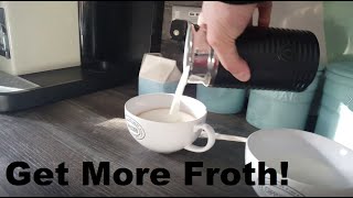 How to Get More Froth from Your Nespresso Coffee Aeroccino  Nespresso tips and help [upl. by Hull]