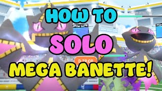 How to SOLO MEGA BANETTE RAIDS in Pokémon GO [upl. by Airetnuhs]