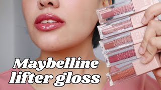 NEW Maybelline Lifter Gloss Lipswatch Review  Miss Bea [upl. by Bywaters325]