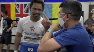 Chatchai Sasakul visits Pacquiao in training [upl. by Nyla]