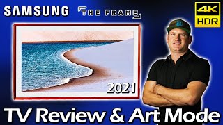 Samsung The Frame QLED 4K Smart TV 2021 Full Review amp Art Mode [upl. by Nyltiac]