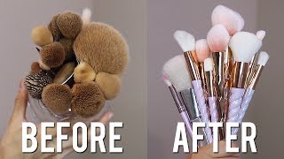 HOW TO CLEAN MAKEUP BRUSHES [upl. by Heimlich]