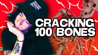 Cracking 100 Bones World Record [upl. by Nylad]