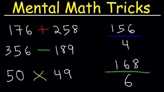 Mental Math Tricks  Addition Subtraction Multiplication amp Division [upl. by Ahtnahc780]