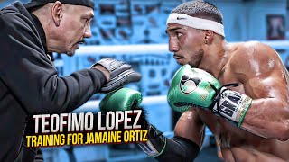 Teofimo Lopez training for Jamaine Ortiz [upl. by Pfaff]