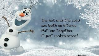 Olaf  In Summer Lyrics [upl. by Linder949]