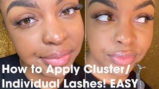 SUPER EASY IndividualCluster Lash Application Tutorial [upl. by Evante]