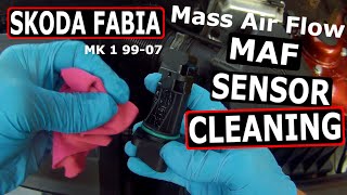 SKODA FABIA MAF Sensor Cleaning MK1 9907 [upl. by Paten]