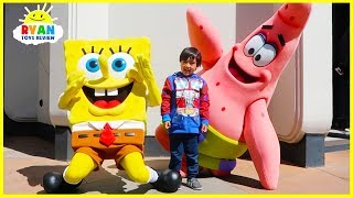 Ryan meets SpongeBob at Universal Studios Amusement Park [upl. by Alban]