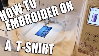 How to embroider on a tshirt [upl. by Afra]