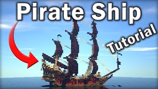 🏴‍☠️ Minecraft Tutorial How to Make an EPIC Pirate Ship Queen Annes Revenge [upl. by Karolyn]