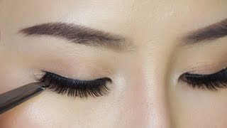 How to Apply False Eyelashes For Beginners [upl. by Mcgaw]