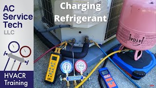 Charging R410A Refrigerant into an Air Conditioner Pressures Temps Tips [upl. by Alidis355]