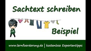 Sachtext schreiben  Beispiel mit Fehlersuche [upl. by Adnertal]