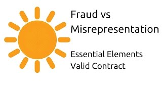 Fraud vs Misrepresentation  Other Essential Elements of a Valid Contract  CA CPT  CS amp CMA [upl. by Olenta]