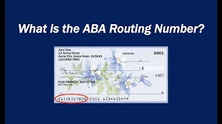 What is an ABA Routing Number [upl. by Acirdna]