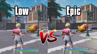 Ultimate Fortnite Settings Guide  Low vs Epic Settings Comparison [upl. by Eniagrom]