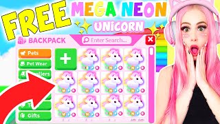 How To Get A FREE MEGA NEON UNICORN In Adopt Me Roblox Adopt Me Mega Neon Update [upl. by Radmilla]