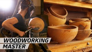 How a Woodworking Master Makes Bowls — Handmade [upl. by Narba]