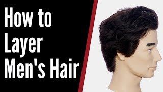 How to Layer Mens Hair  TheSalonGuy [upl. by Refinnej]