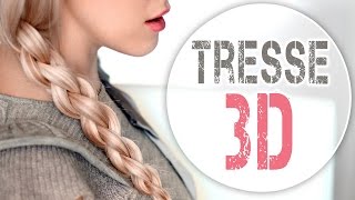 Tresse 3D à 4 brins ✿ Tuto coiffure pour tous les jours [upl. by Harri]