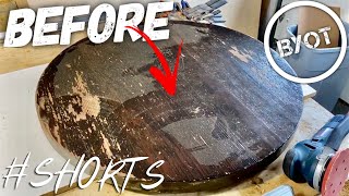 How To Refinish A Wood Table Shorts [upl. by Clemence]