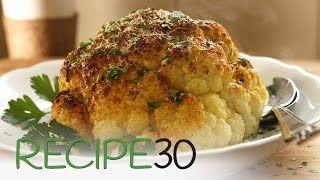 CHEESY ROASTED CAULIFLOWER  By RECIPE30com [upl. by Nira606]