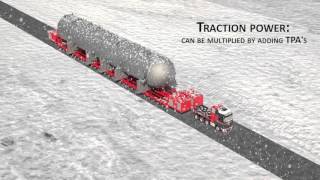 Mammoet animation of Trailer Power Assist TPA [upl. by Ayhay]