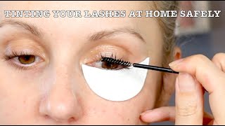 HOW I TINT MY LASHES SAFELY AT HOME [upl. by Adham857]