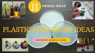 How To Reuse Discarded Plastic Lids of Different Size amp Shapes11Unique Ideas to Recycle PlasticLids [upl. by Amilas]