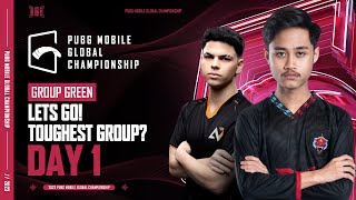 EN 2023 PMGC League  Group Green Day 1  PUBG MOBILE Global Championship [upl. by Wolsniw]