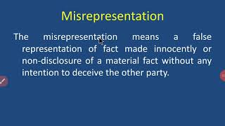 Misrepresentation [upl. by Codd]