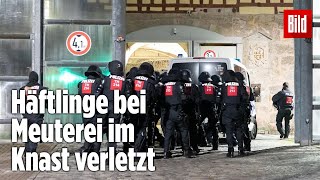 Gefängnismeuterei Polizei stürmt Knast in Thüringen  JVA Untermaßfeld [upl. by Dupin]