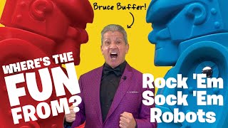 Who Invented Rock Em Sock Em Robots  Wheres the Fun from with guest star Bruce Buffer [upl. by Lucio]