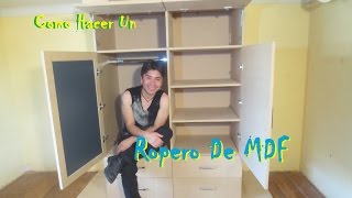 Como Hacer Un ROPERO o CLOSET De MDF Facil [upl. by Redep]